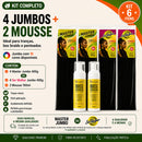 Kit 4-10 Jumbo Para Tranças Box Braids + 1-6 Mousse Finalizador 150ml