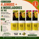 Kit 4 Jumbo 400g Para Tranças + 2/4 Pomada Modeladora 1kg Cabelo