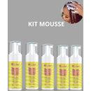 kit com 5 mousses texturizador / espuma Para Cabelos e Texturizador Fibras Fio De Fada 150ml