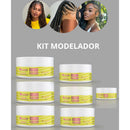kit com 7 Pastas Modeladora para Tranças e Penteado fio de fada 150g Para Acabamentos e Penteados