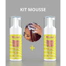 kit com 2 mousses texturizador / espuma Para Cabelos e Texturizador Fibras Fio De Fada 150ml