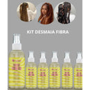 Kit com 6 Desmaia Fibra - Fio de Fada - Hidratação Profunda para Cabelos e Fibras Sintéticas 200ml