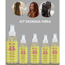 kit com 5 Desmaia Fibra - Fio de Fada - Hidratação Profunda para Cabelos e Fibras Sintéticas 200ml