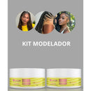 kit com duas Pasta Modeladora para Tranças e Penteado fio de fada 150g Para Acabamentos e Penteados