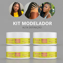 kit com 4 Pastas Modeladora para Tranças e Penteado fio de fada 150g Para Acabamentos e Penteados
