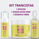 Kit Modelador de tranças 500g + mousse+ desmaia fibra fio de fada Para Acabamentos de Penteados