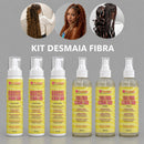 kit 3 mousses +  3 desmaia fibra fio de fada Para Acabamentos de tranças e Penteados